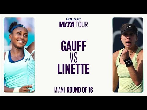 Coco Gauff vs. Magda Linette | 2025 Round Of 16 Miami | WTA Match Highlights